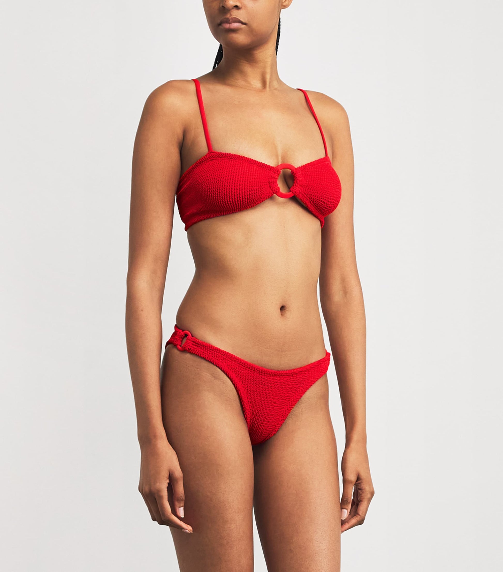 Hunza G Red Misty Tonal Hoop Bikini