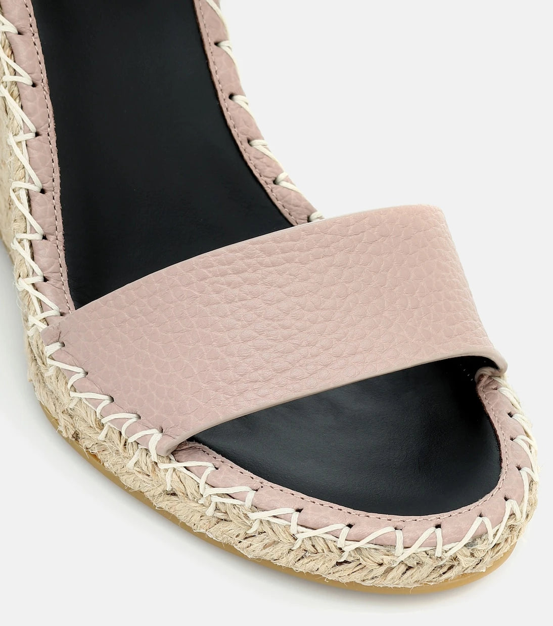 Valentino Garavani - Rockstud Double leather wedge espadrilles