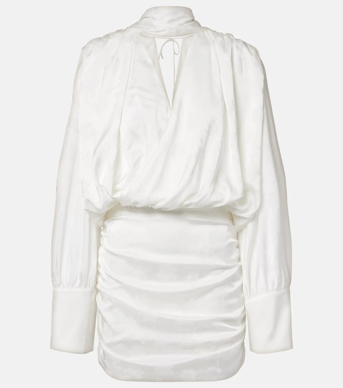 Rotate - Bridal scarf-detail satin minidress