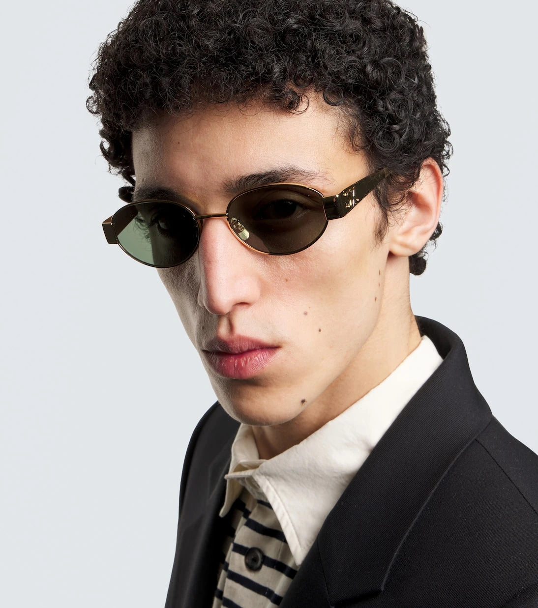 Celine Eyewear - Triomphe Metal 01 oval sunglasses