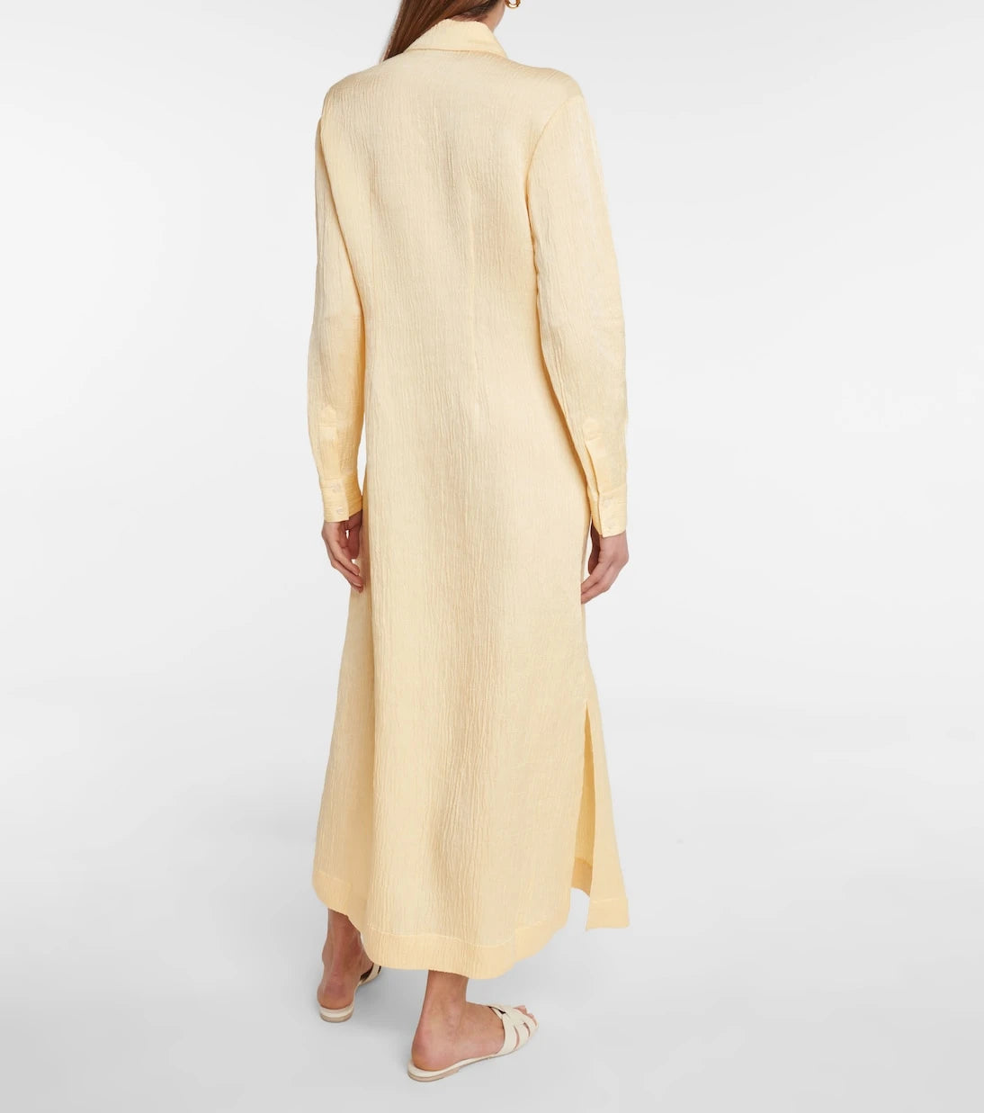 CO - Linen-blend maxi shirt dress