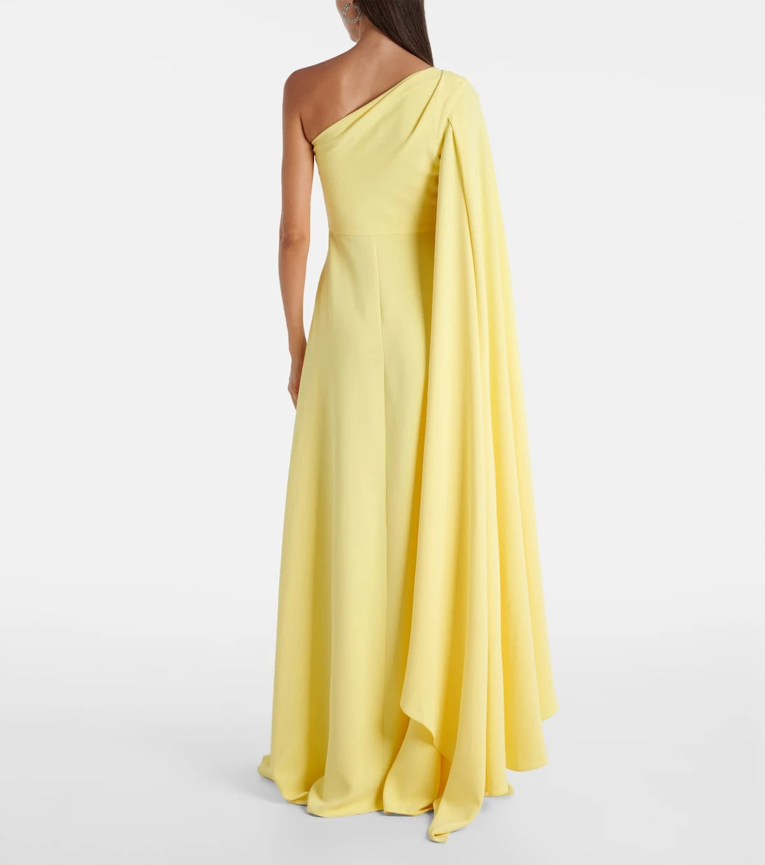 Solace London - Yazmin asymmetric caped gown