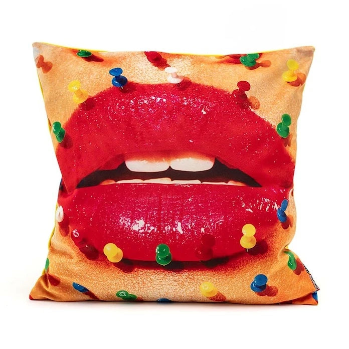 Seletti Cushion Mouth with Pins Dekoratif Yastık