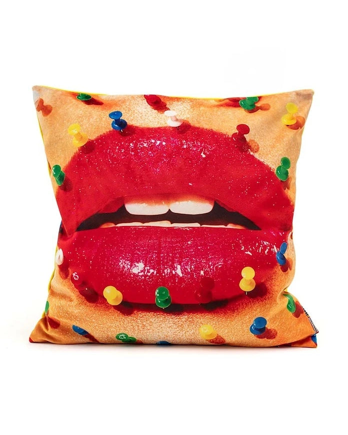 Seletti Cushion Mouth with Pins Dekoratif Yastık