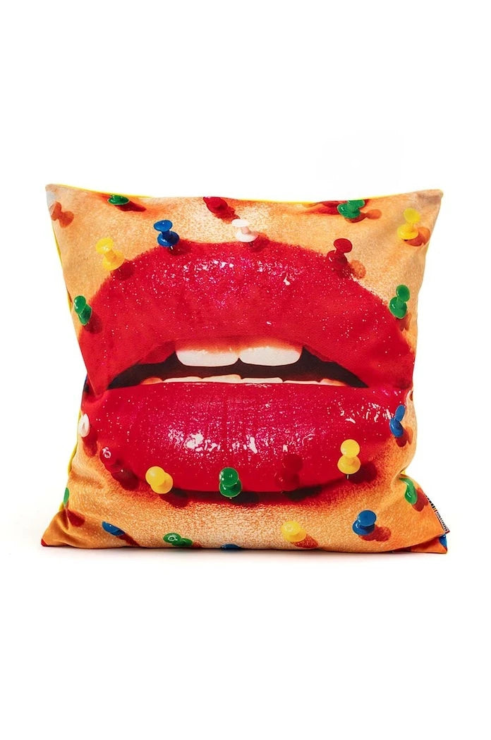 Seletti Cushion Mouth with Pins Dekoratif Yastık