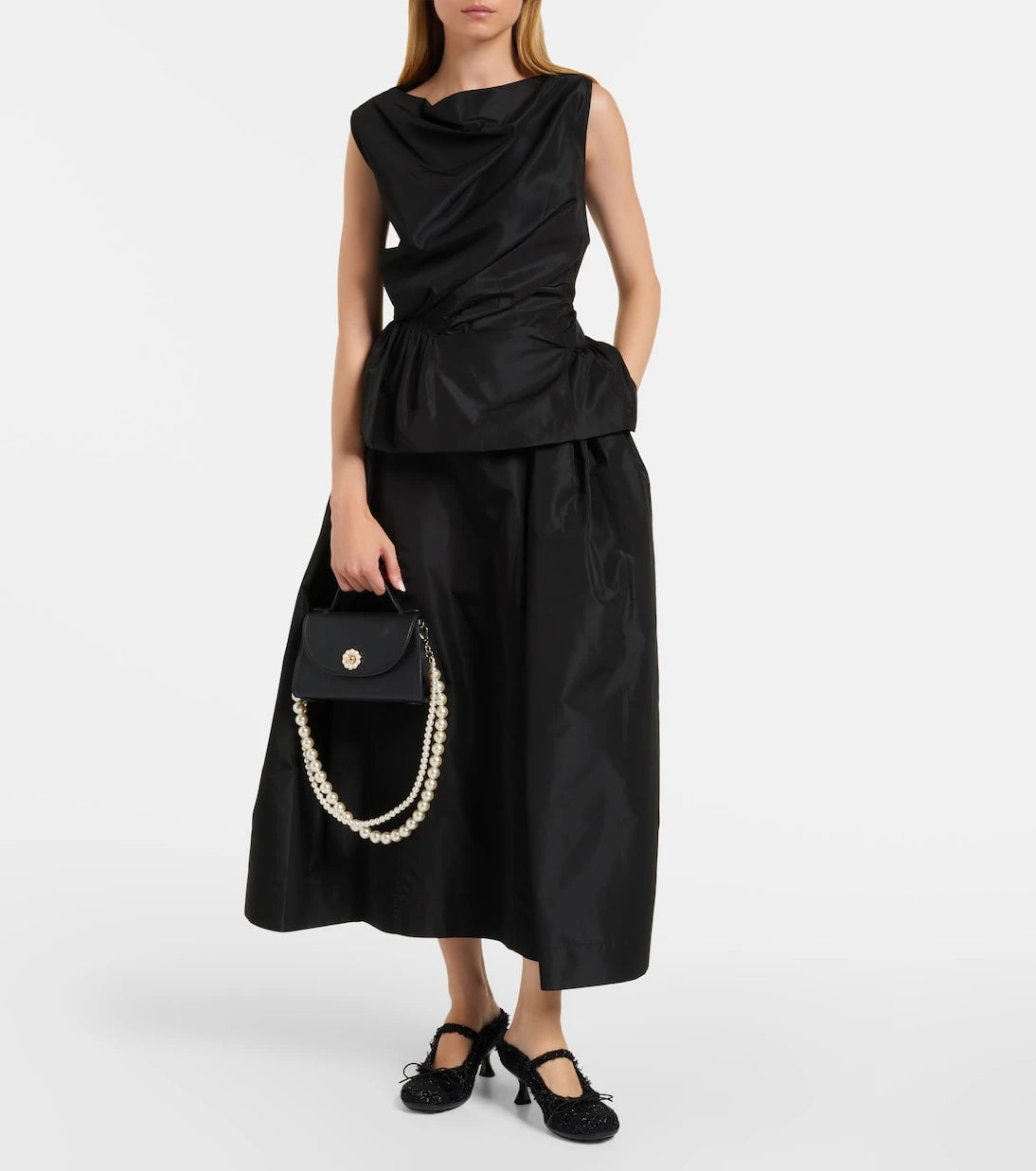 Simone Rocha - Taffeta midi skirt