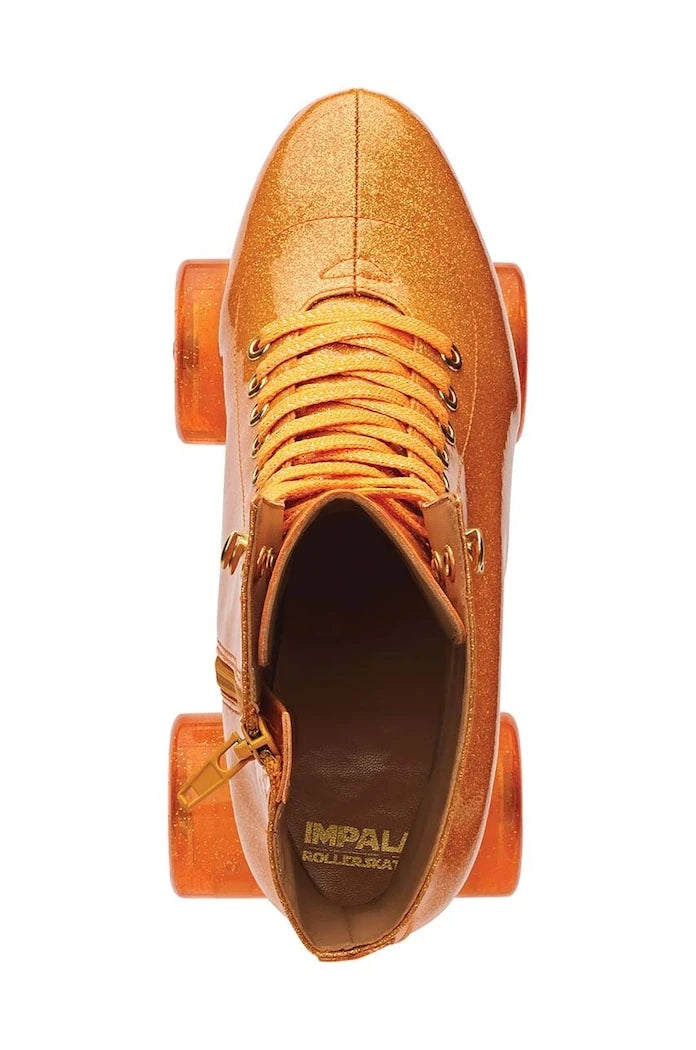 Ролкови кънки Impala Sparkle Orange High Heel Rollerskates x Marawa