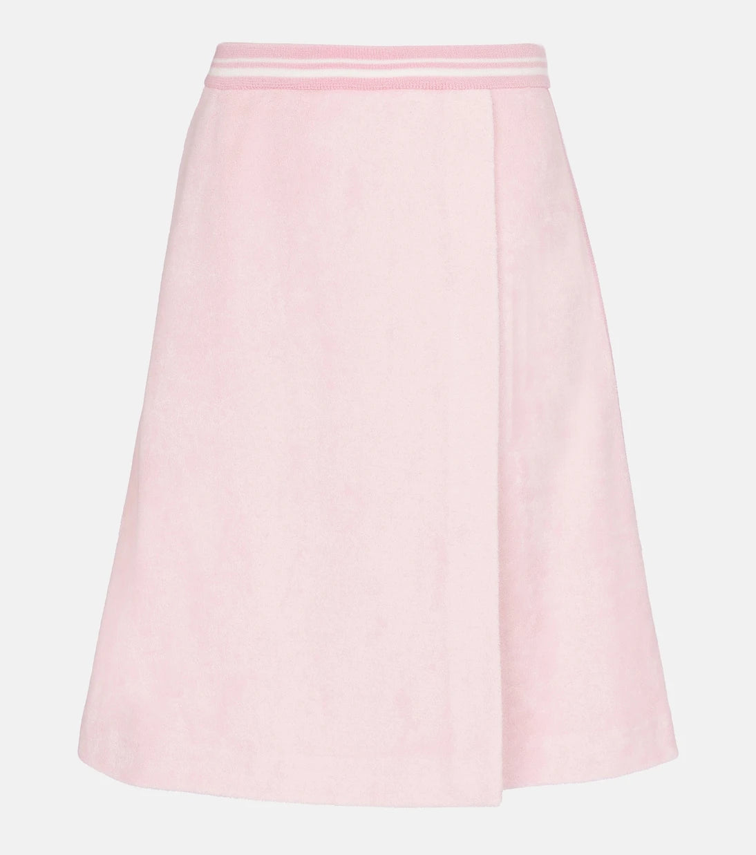 Miu Miu - High-rise cotton-blend midi skirt