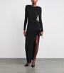 Self-Portrait Black Embellished Cut-Out Maxi Dress