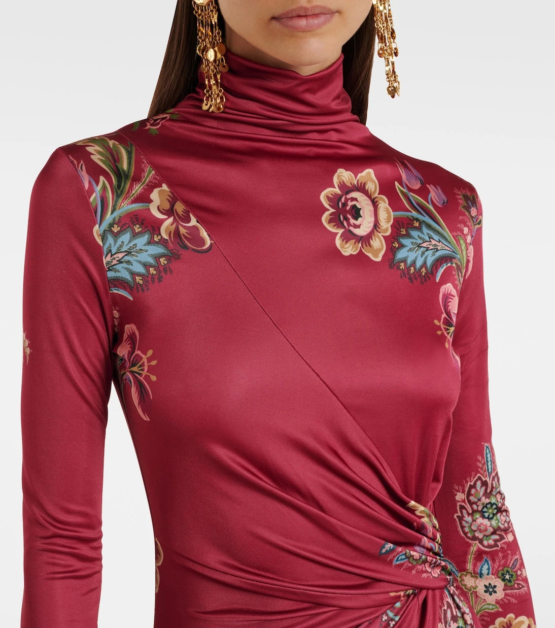 Etro - فستان ميدي مطبوع