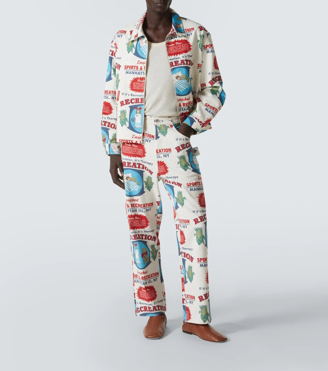 Bode - Enrichment printed cotton jacket