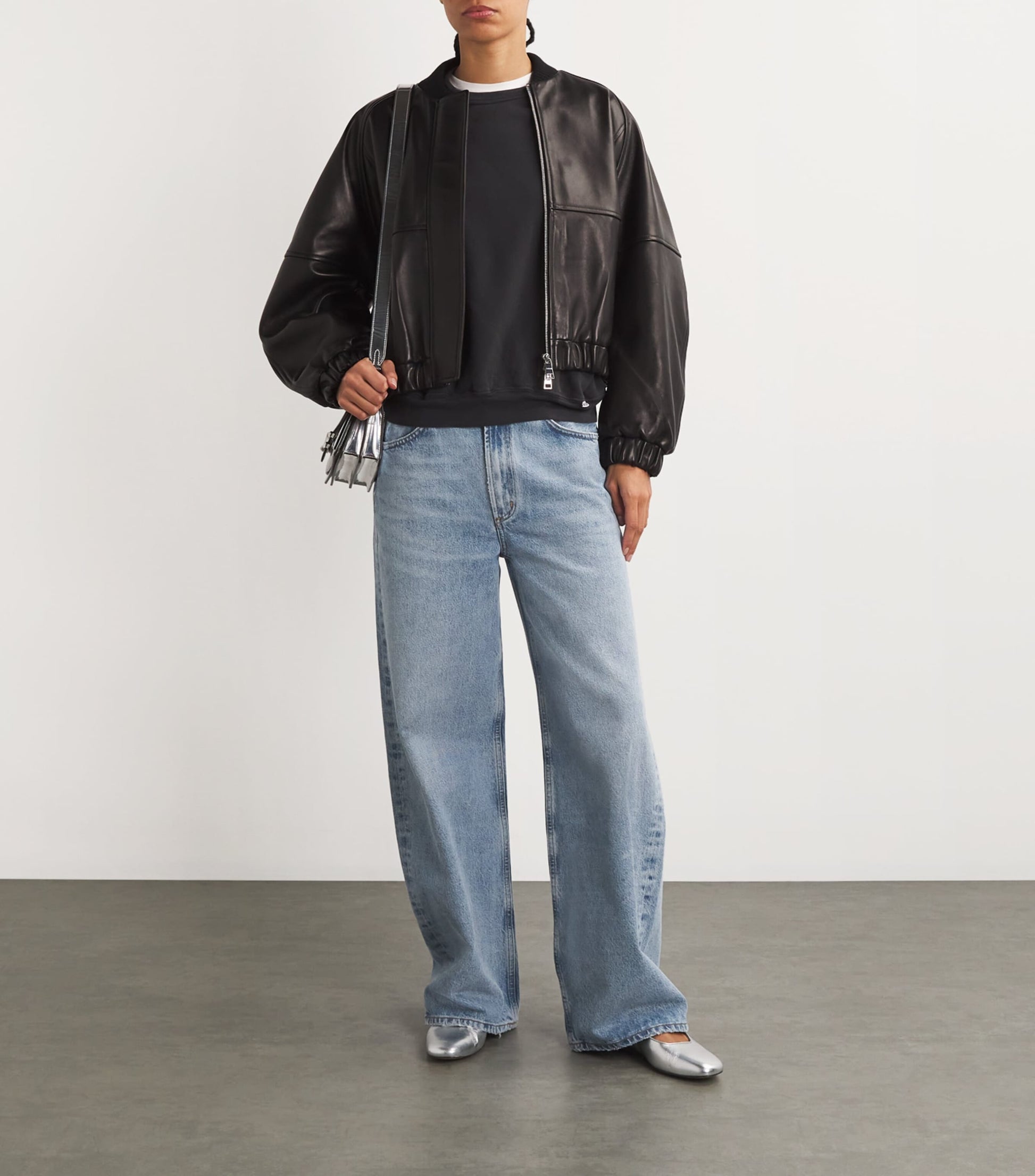 MOTHER Black Cotton The Biggie Concert Sweatshirt