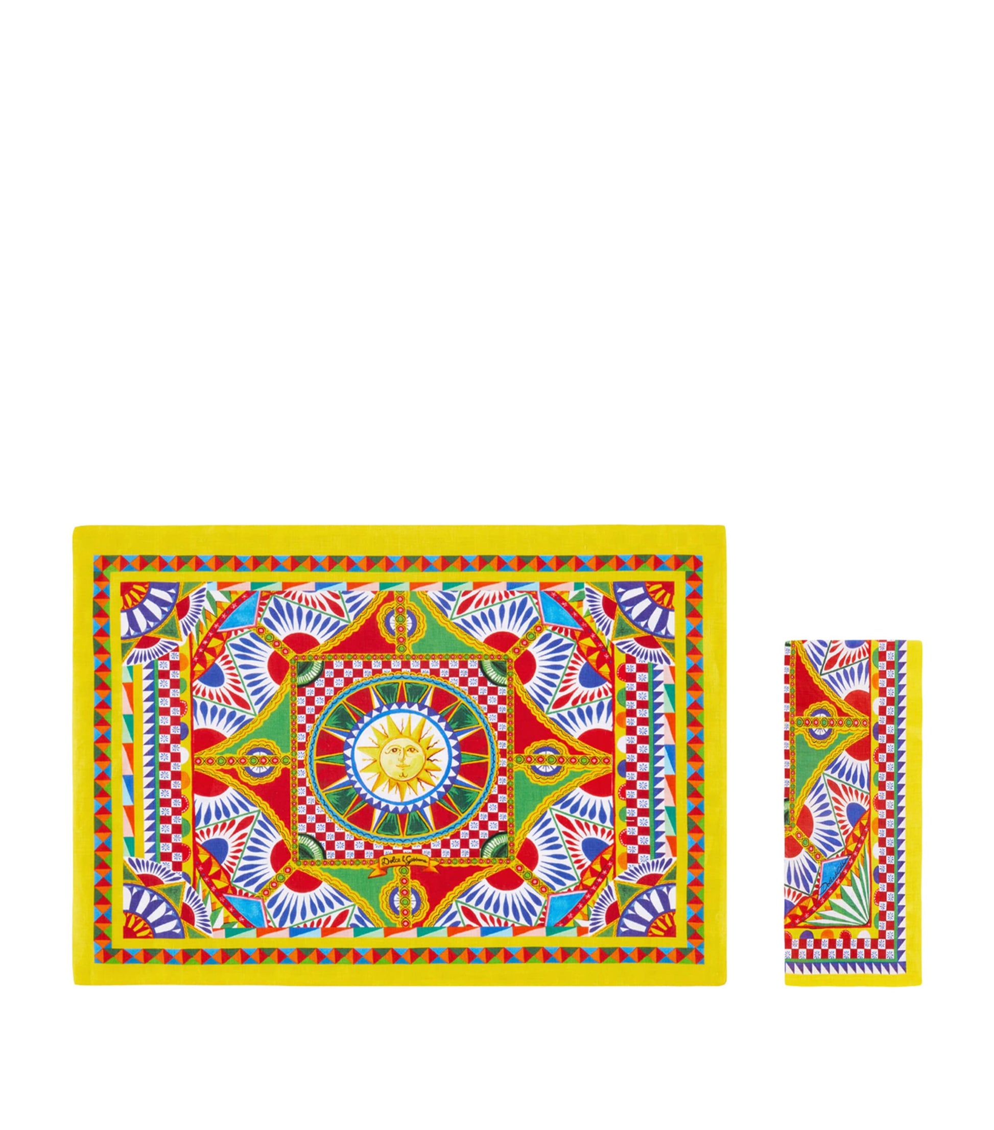 Dolce & Gabbana Casa Linen Carretto Placemat and Napkin Set
