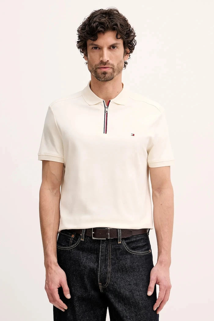 Tommy Hilfiger Yakalı Pamuklu Tişört