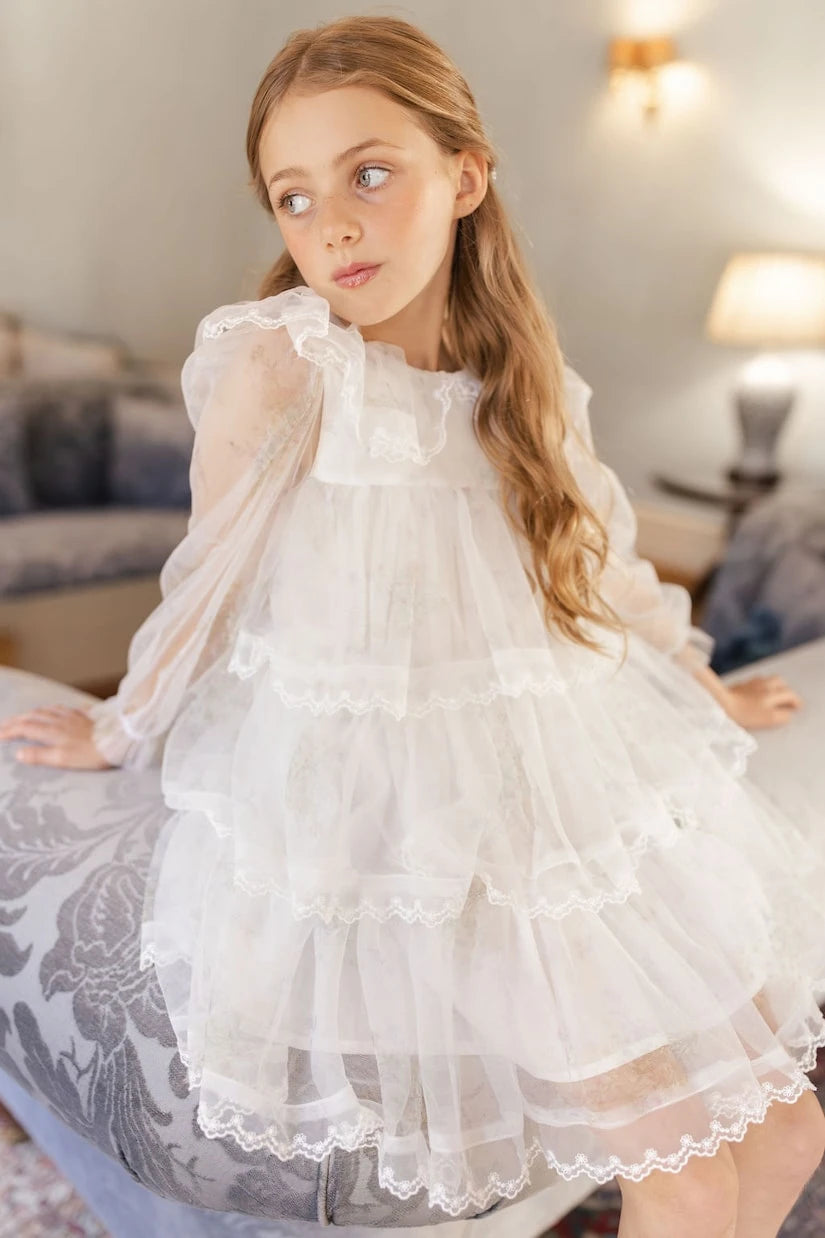 Petite Amalie - Floral tulle dress