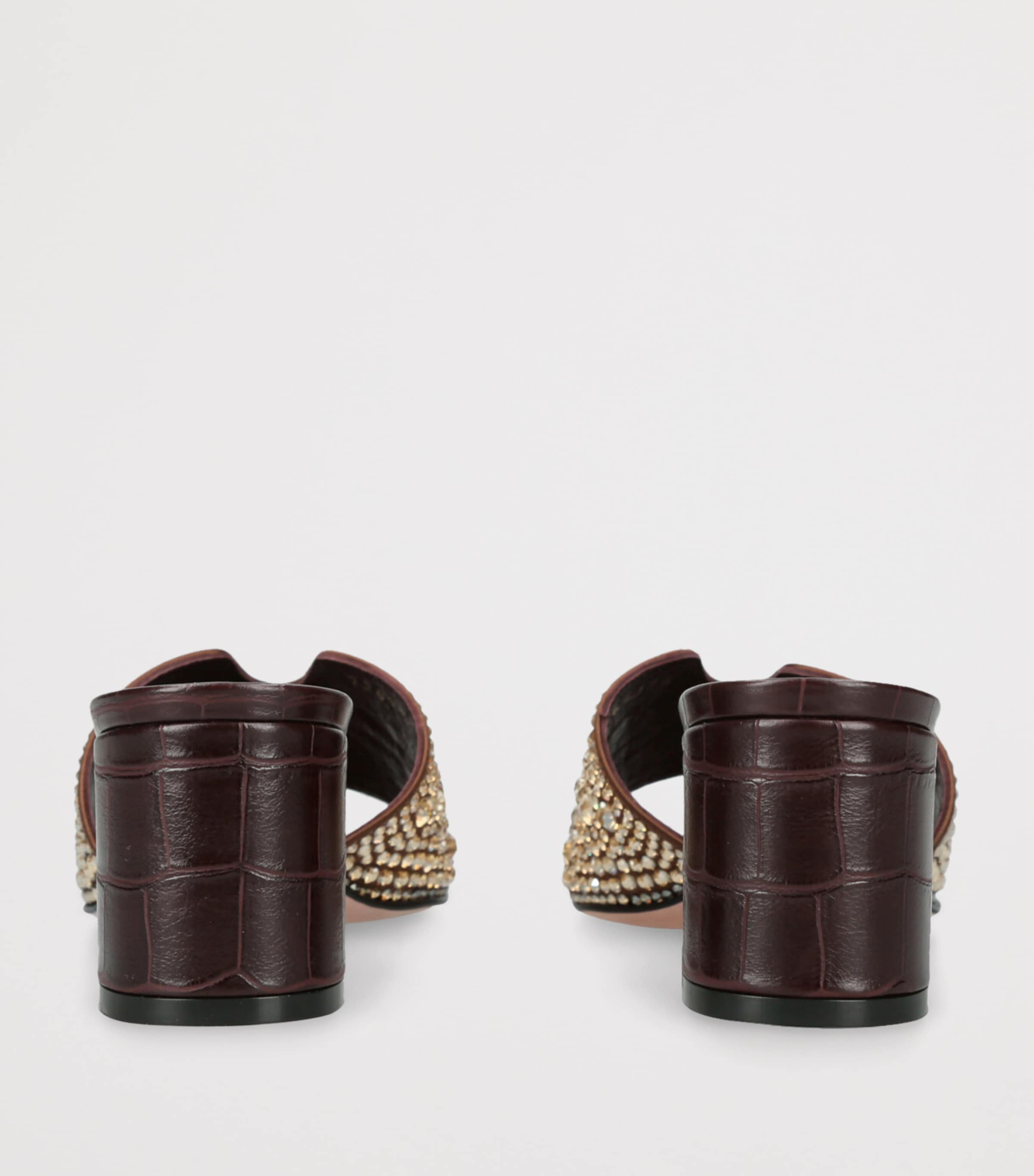 Leather Embellished Florence Heeled Mules 50