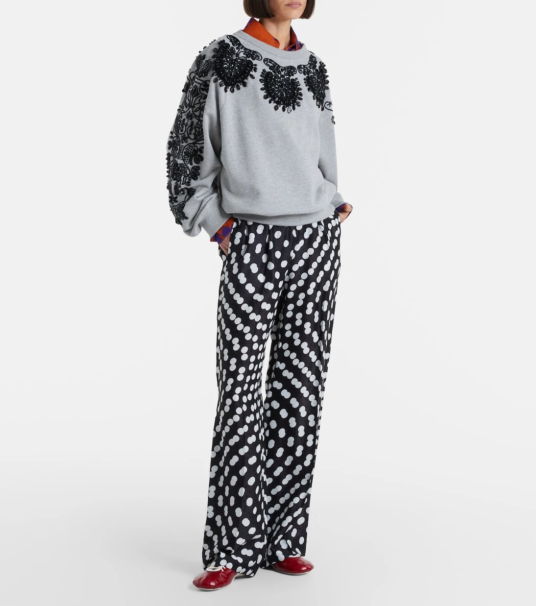 Dries Van Noten - Embellished cotton jersey sweatshirt