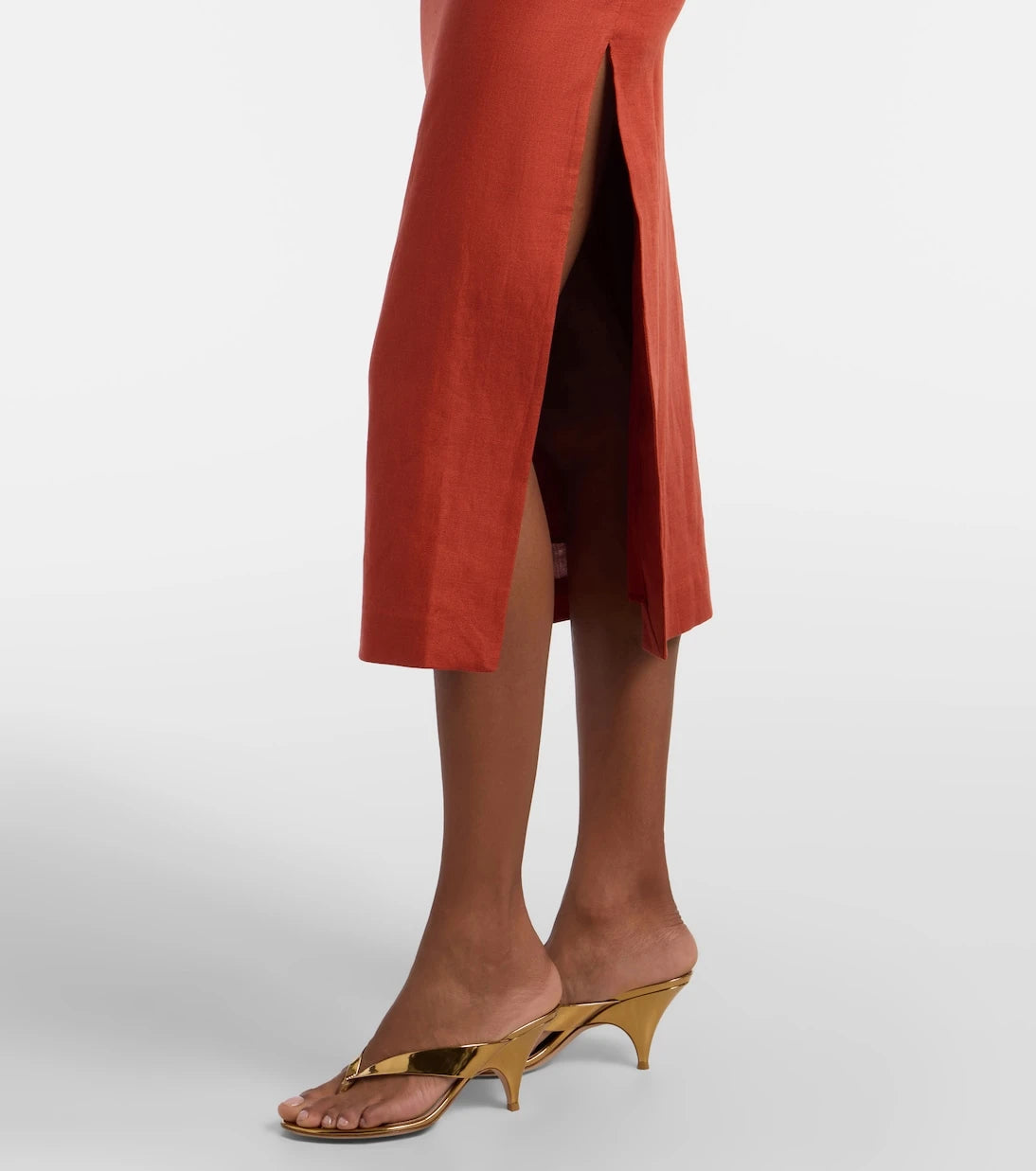 SIR - Draped linen midi dress