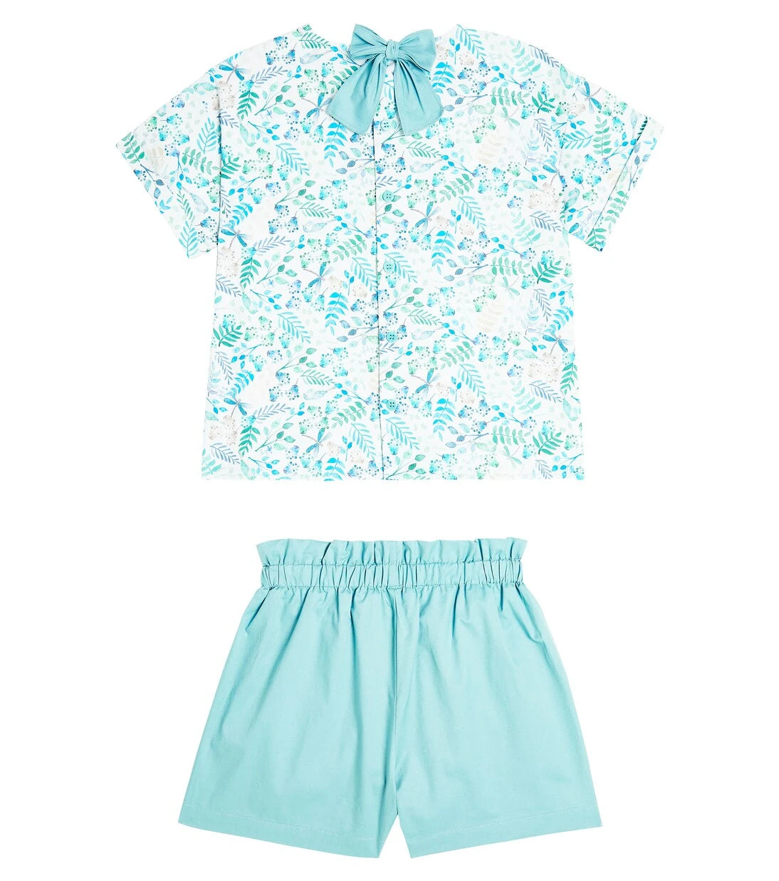 Il Gufo - Printed cotton T-shirt and shorts set