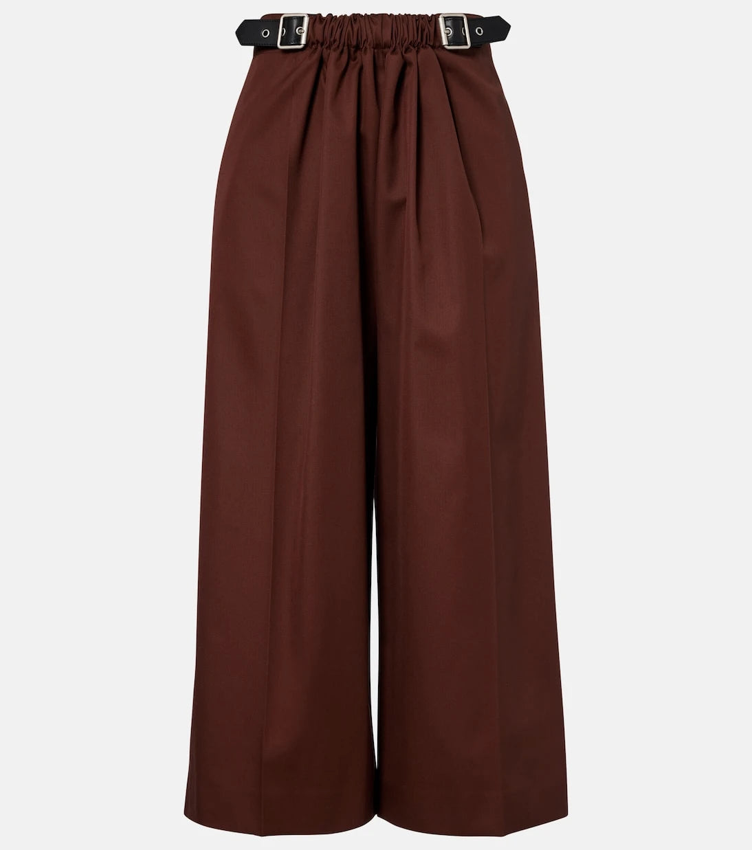 Loewe - High-rise cotton and silk culottes