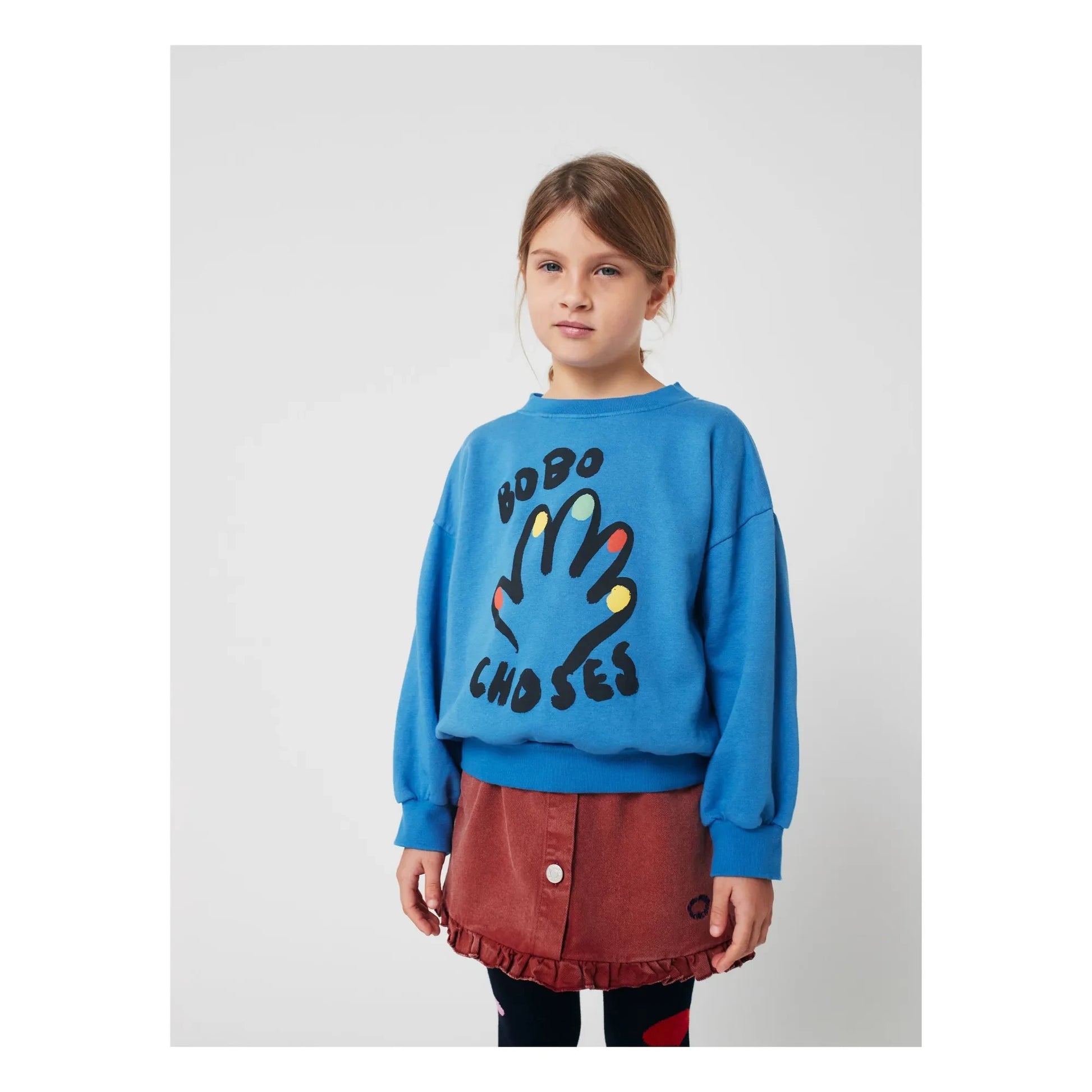 Bobo Choses - High Five organic cotton sweatshirt | Blue