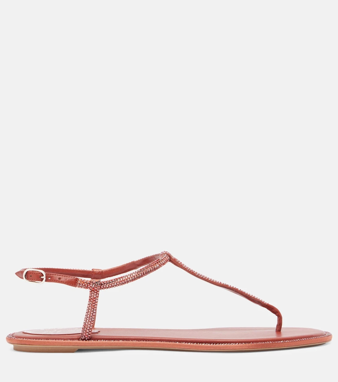Rene Caovilla - Diana embellished satin thong sandals