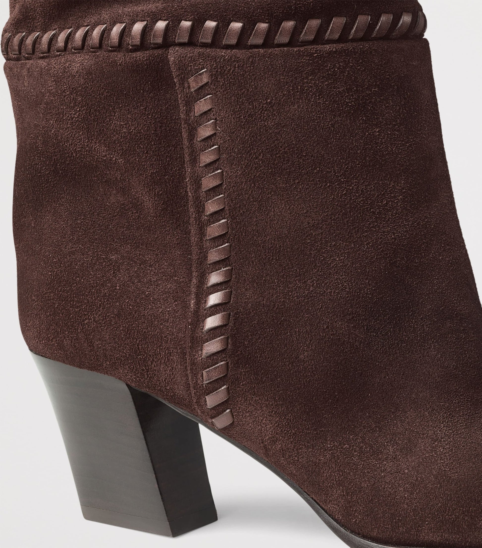 Jimmy Choo Brown Hart Stitch 60 Suede Knee-High Boots