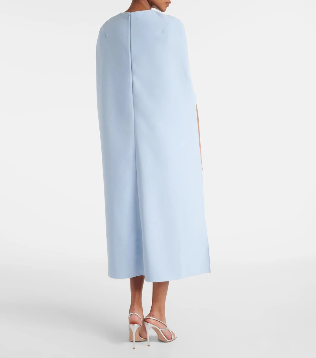 Safiyaa - Oria caped crêpe cocktail dress