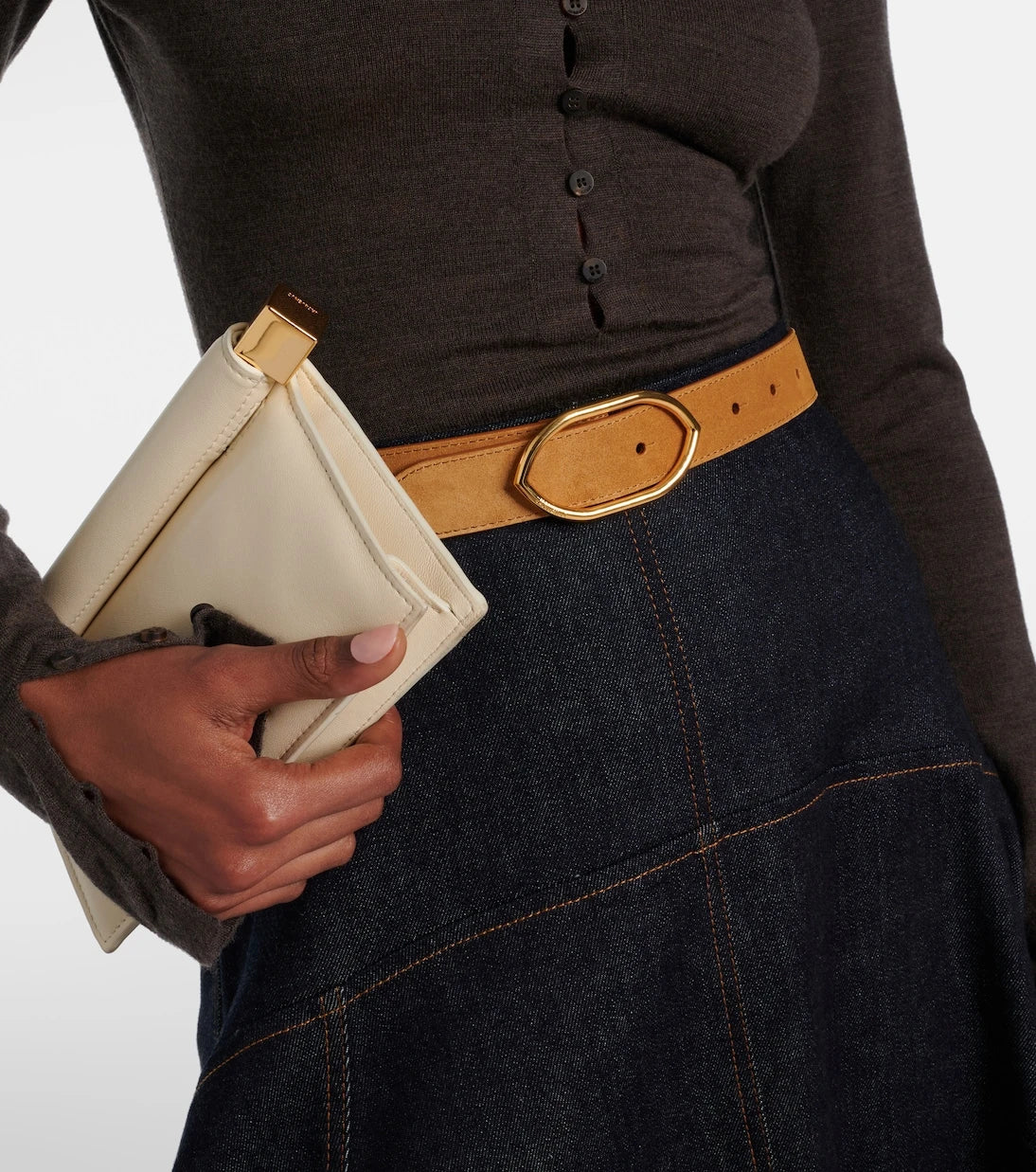 Jacquemus - Calisson suede belt