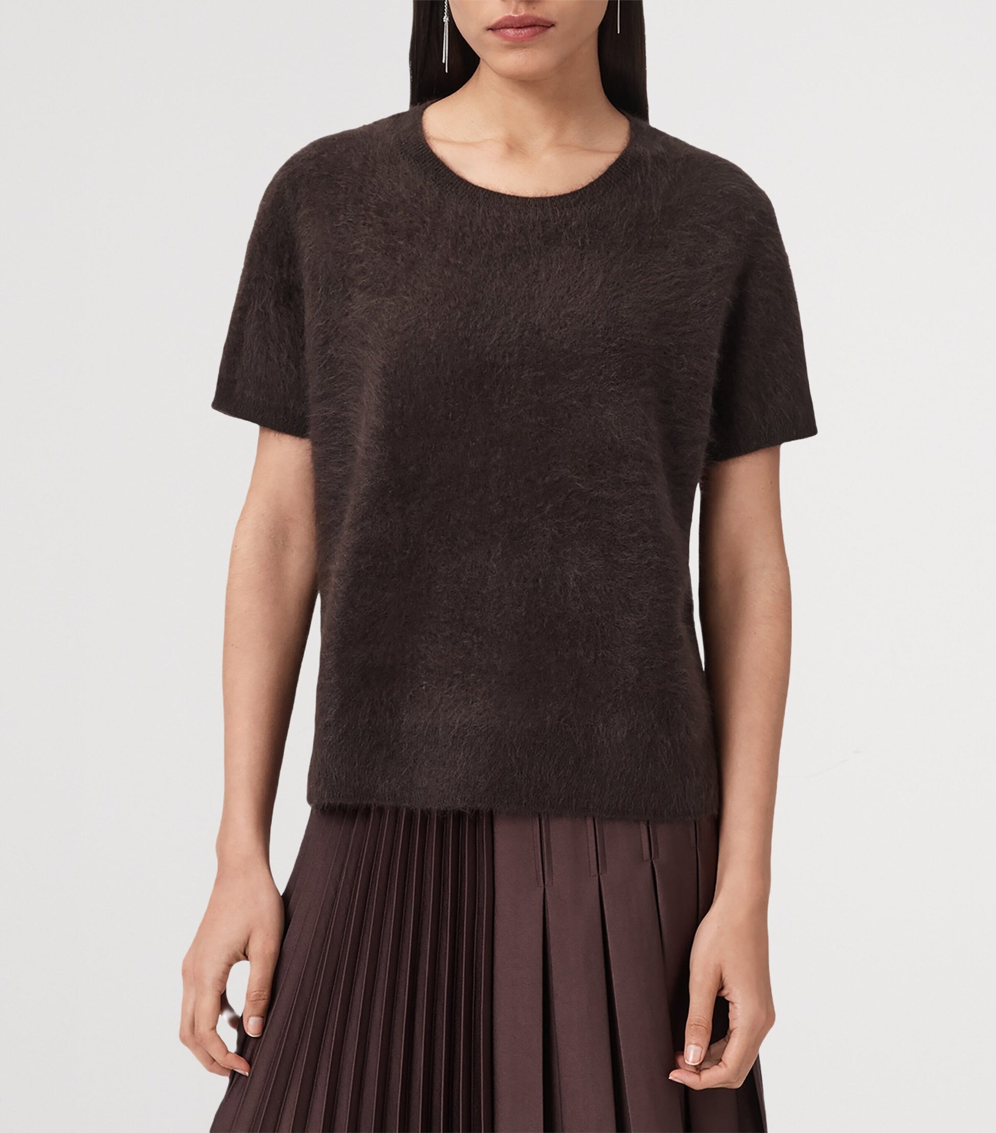 AllSaints Red Cashmere Rebel T-Shirt