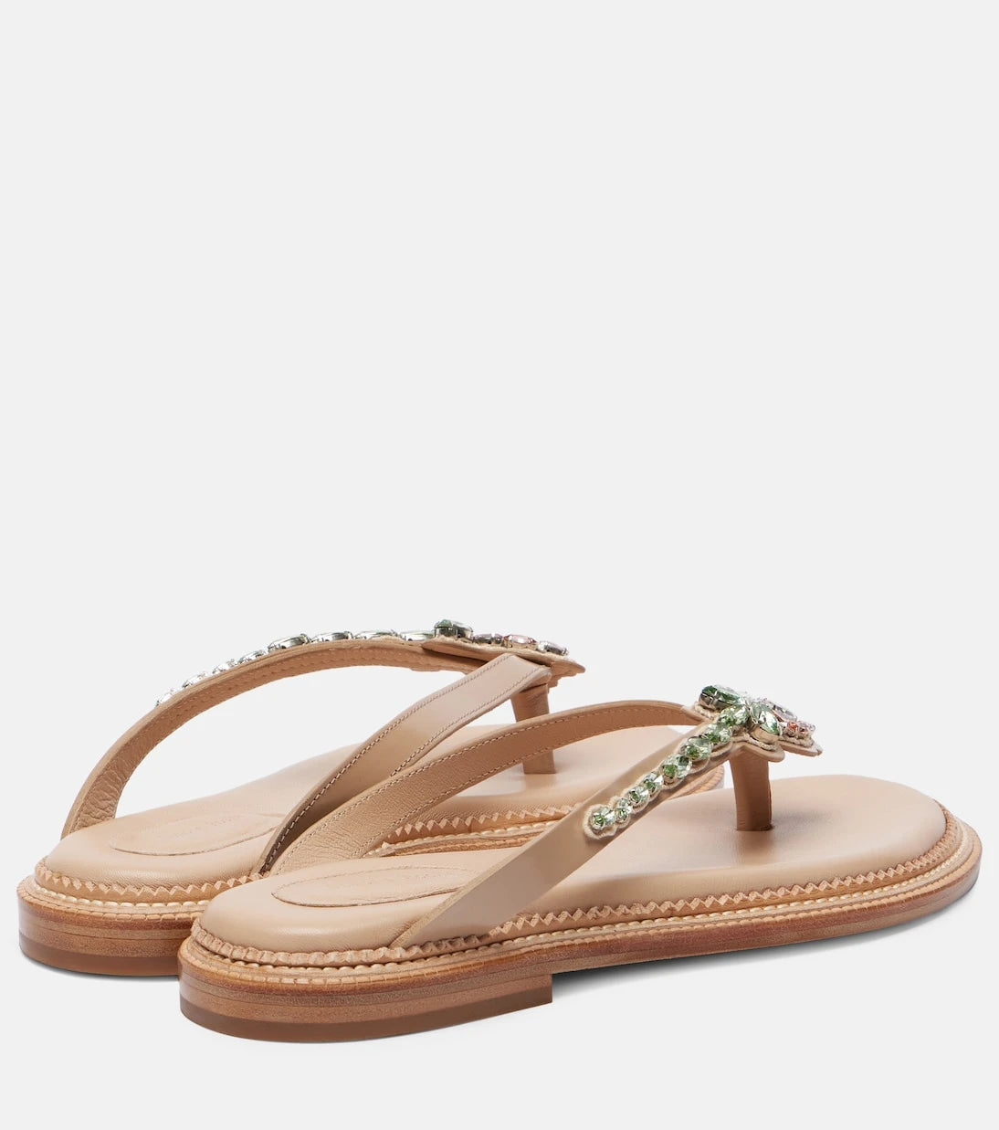 Simone Rocha - Embellished leather thong sandals