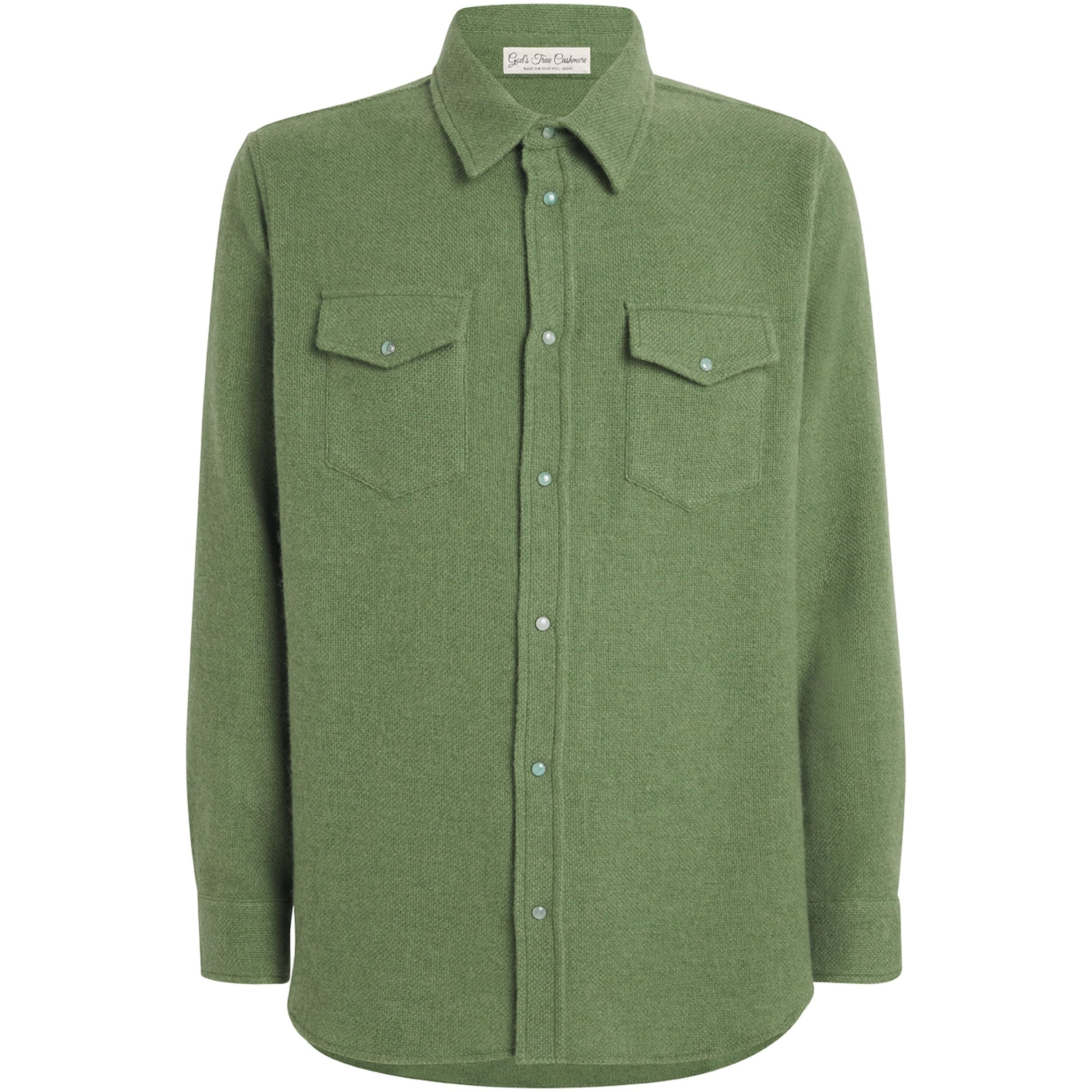 Unisex Cashmere and Emerald Willow Green Shirt