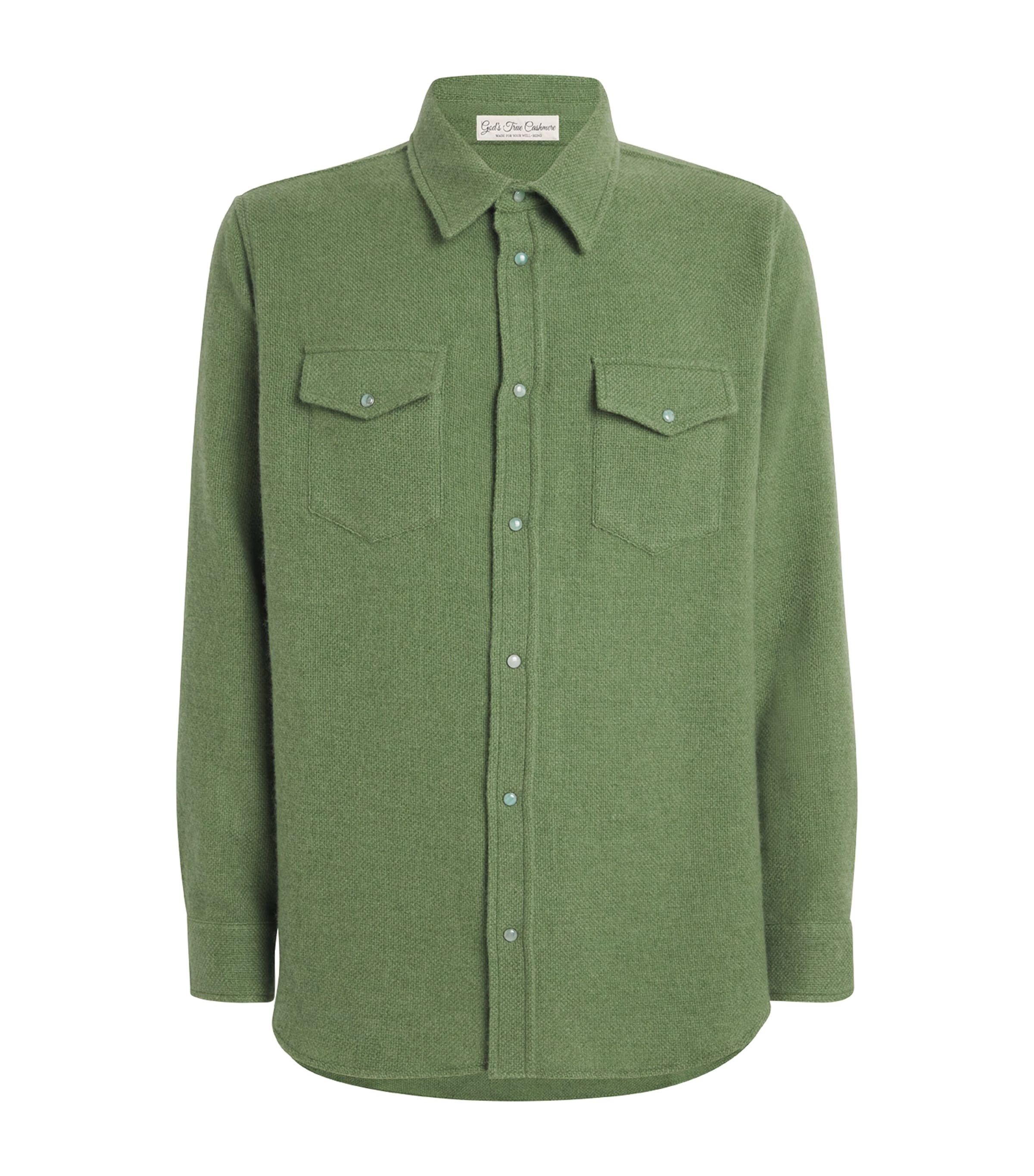 Unisex Cashmere and Emerald Willow Green Shirt