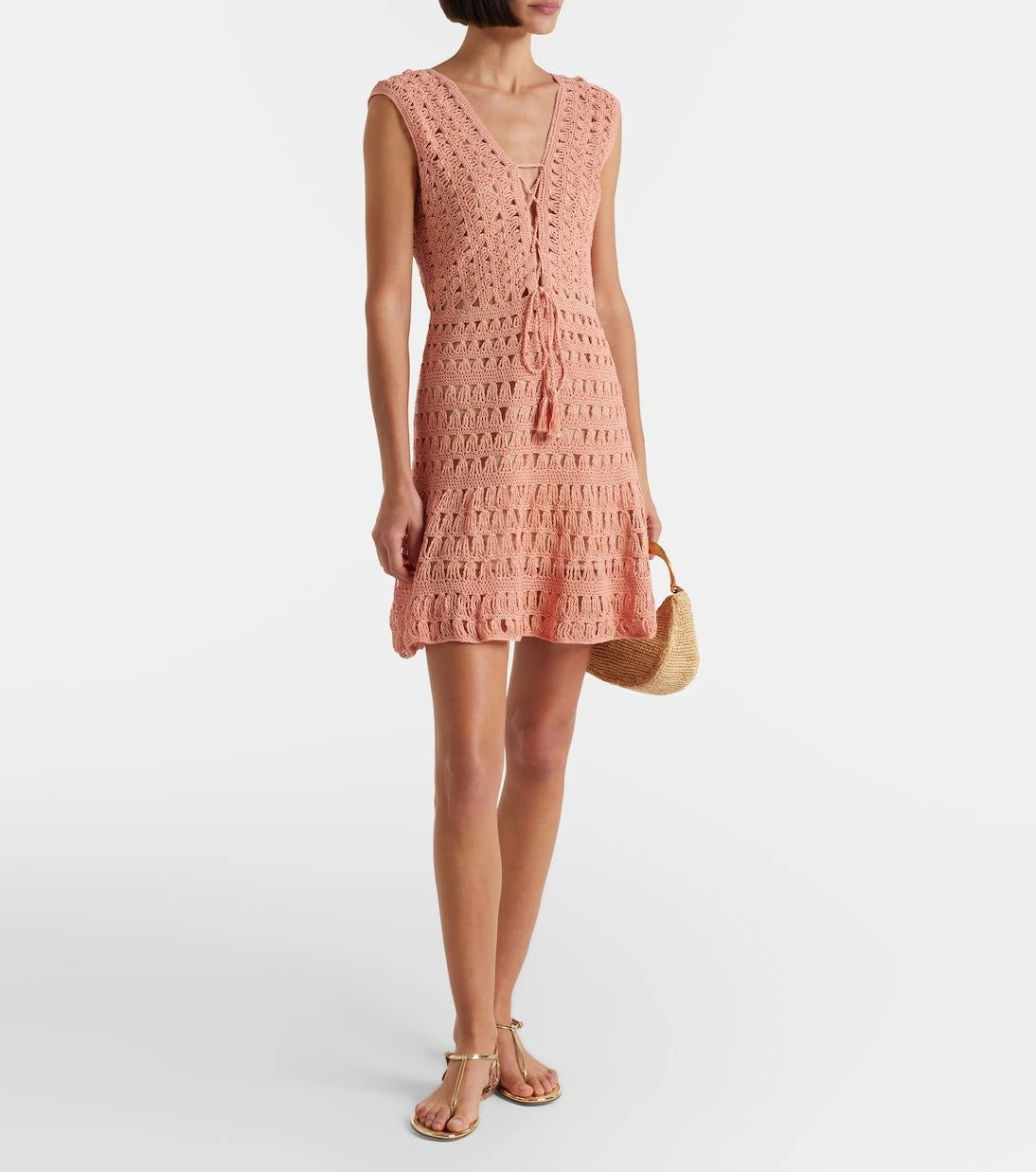 Anna Kosturova - Jennifer crochet cotton minidress
