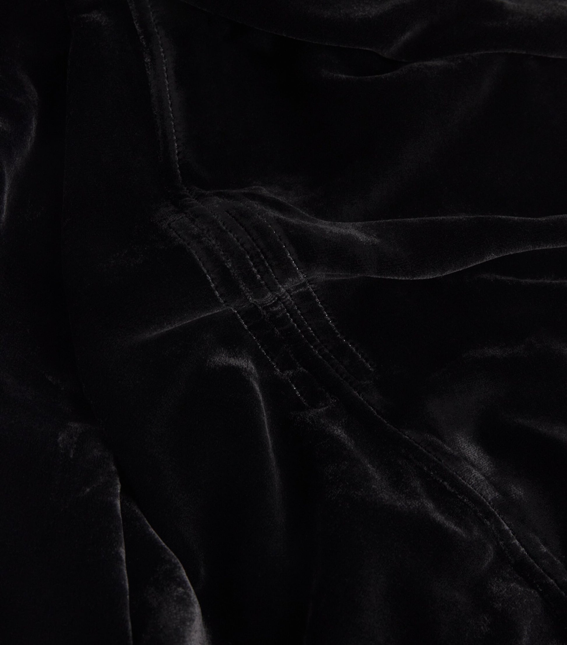 Velvet One-Shoulder Athena Gown 09 BLACK