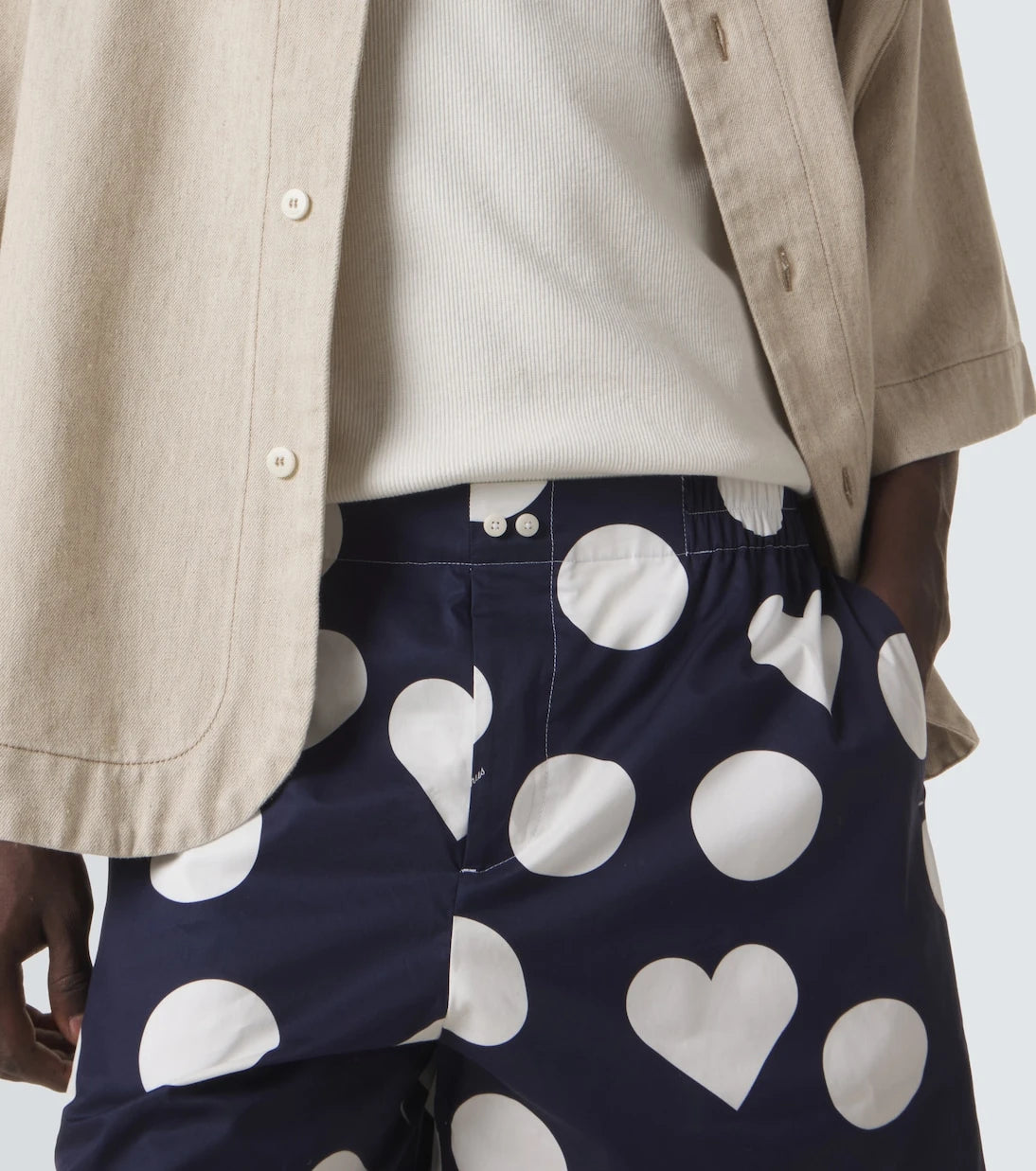 Jacquemus - Caleçon polka-dot cotton poplin shorts