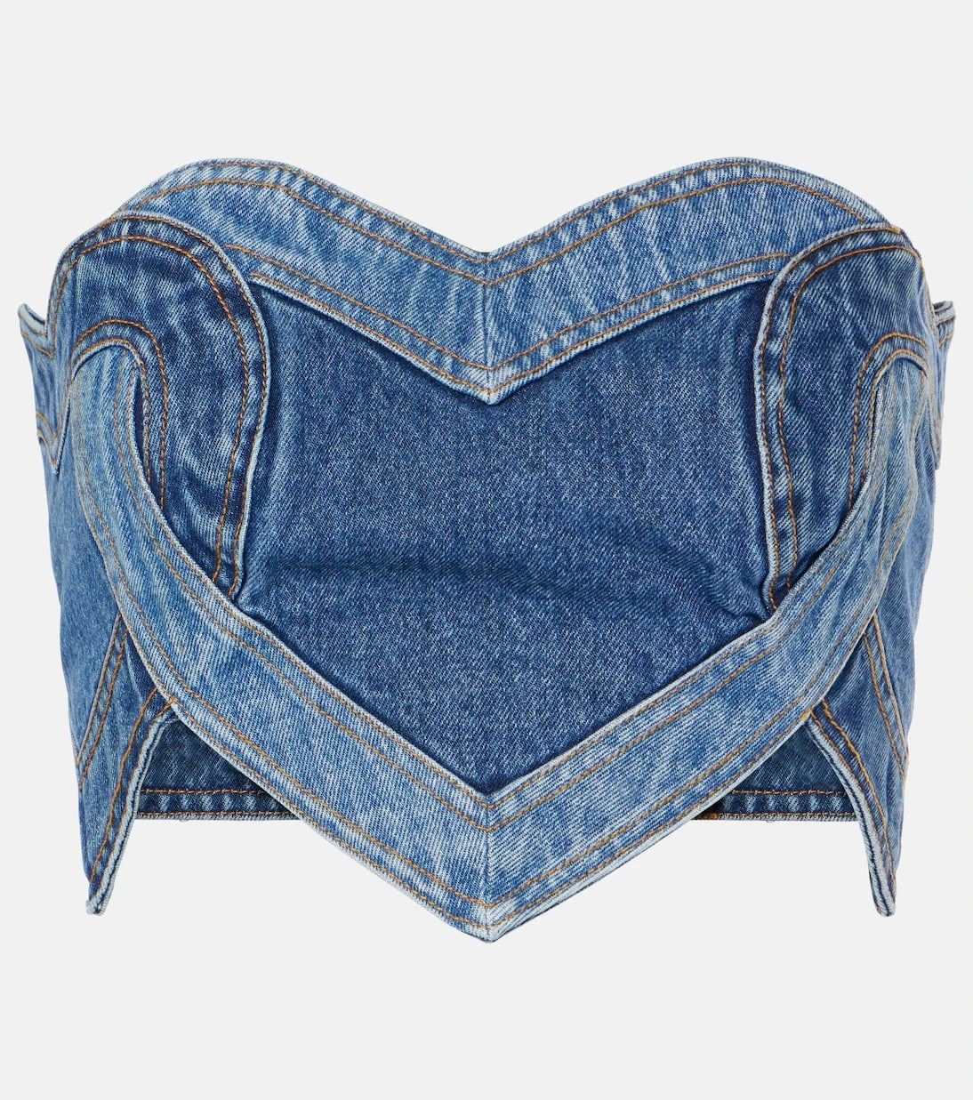 Area - Strapless denim top