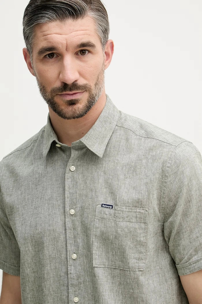 Barbour риза мъжка с лен Shirt Dept - Summer