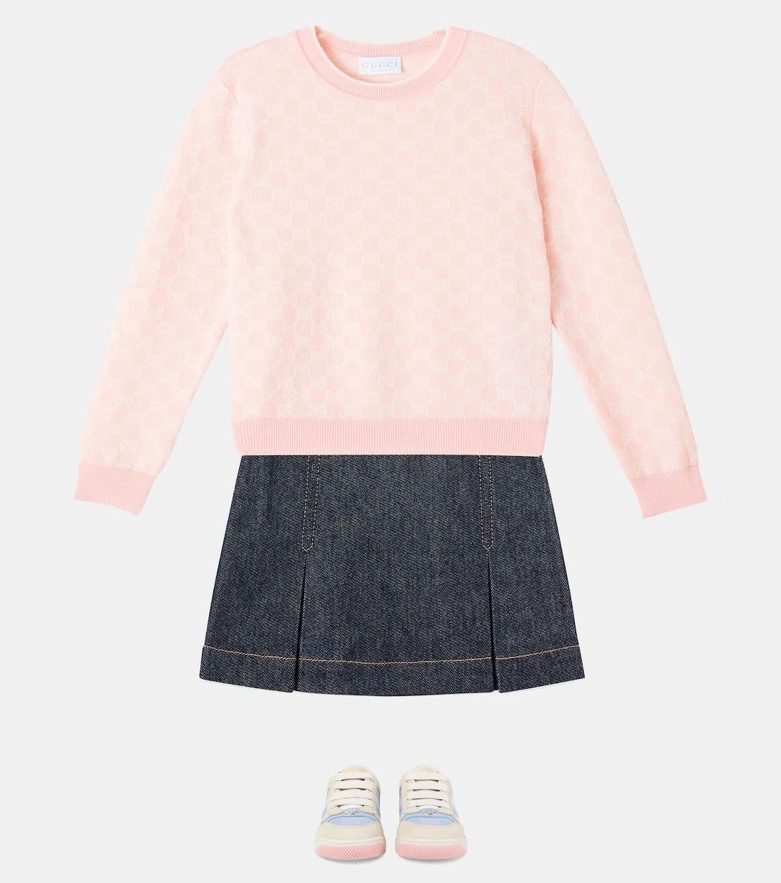 Gucci Kids - سويتر صوف جاكار GG