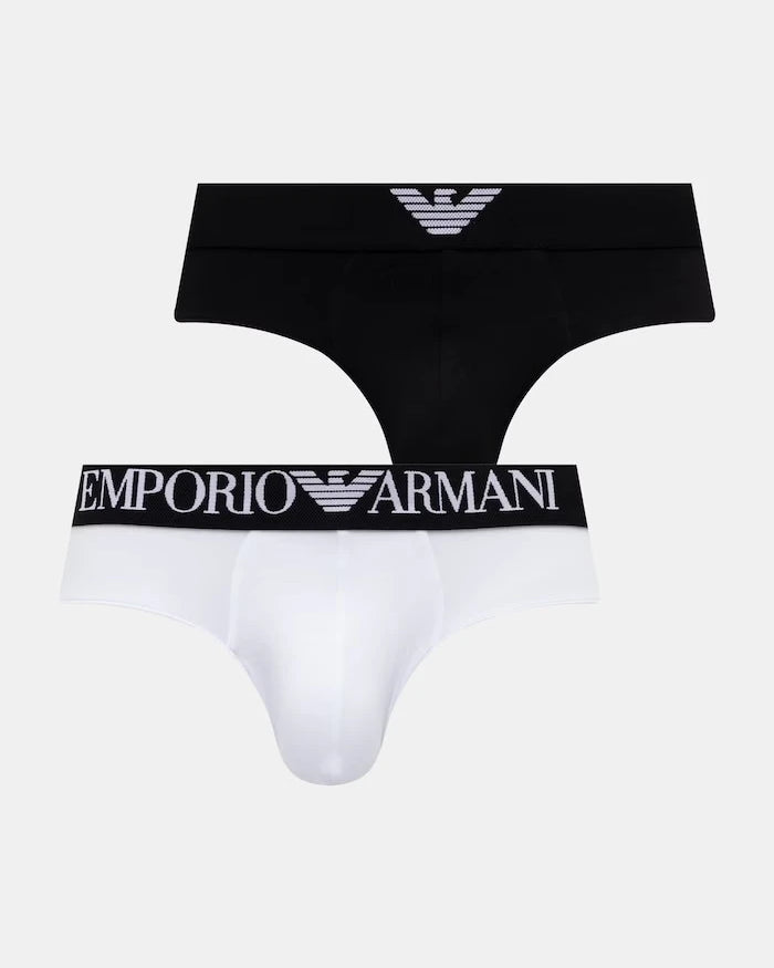 Emporio Armani Underwear Erkek Pamuk ve Elastan Slip 2'li