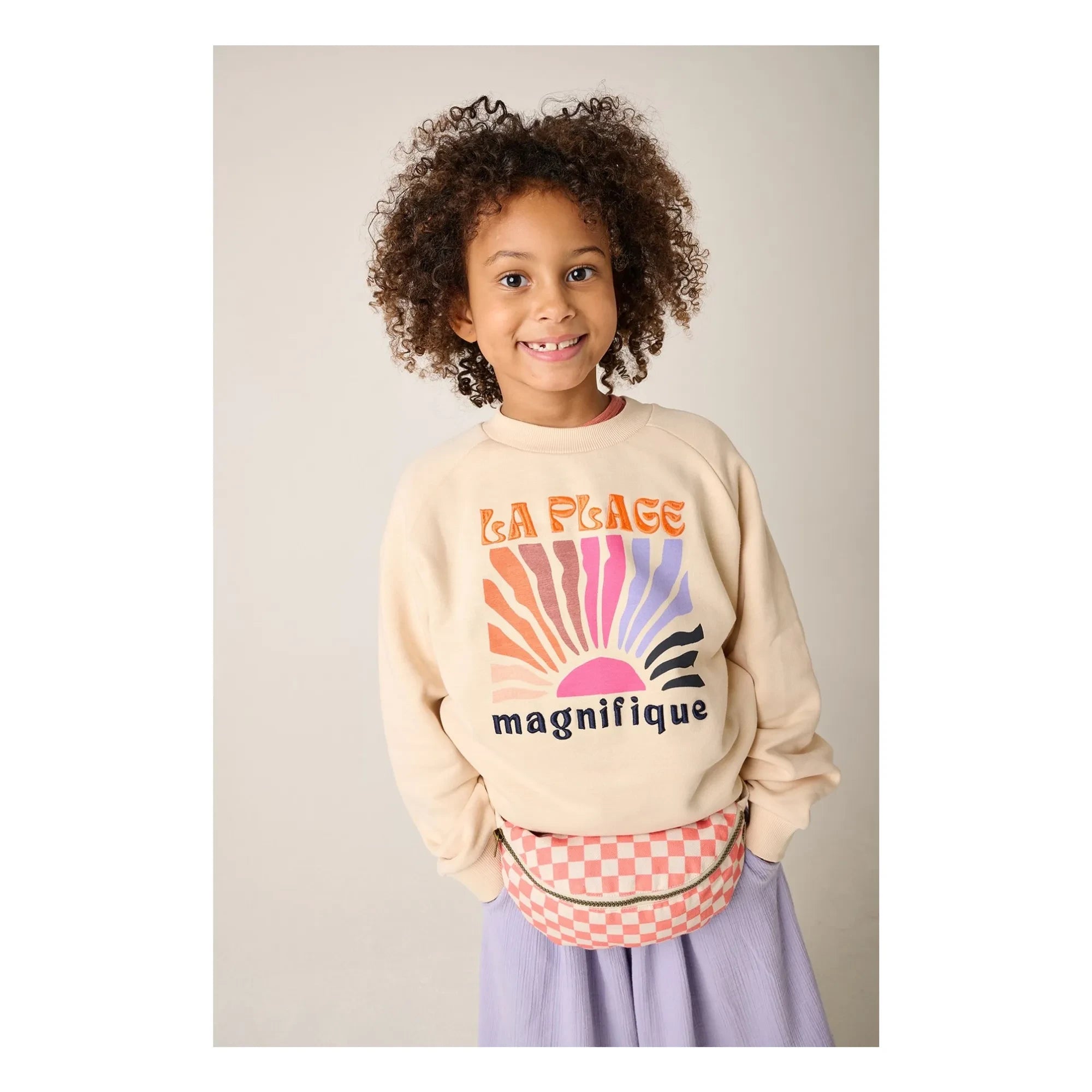 Tumble N'Dry - Prugna organic cotton sweatshirt | Ecru