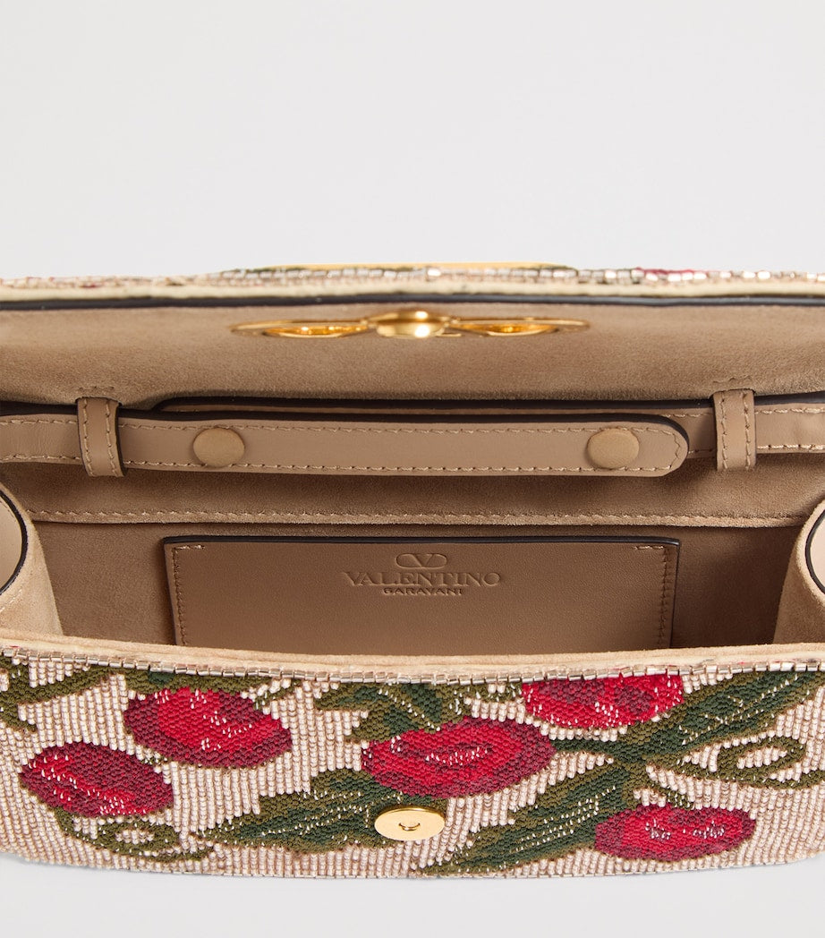 Valentino Garavani Multi Small Silk Vain Cherry Clutch Bag