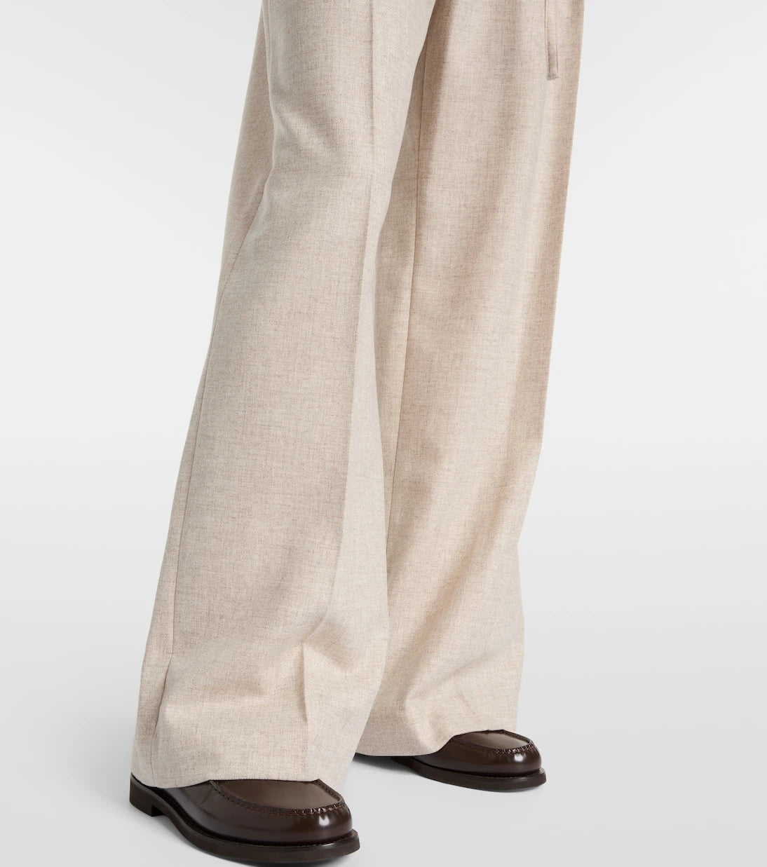 Brunello Cucinelli - Belted wool and cashmere wide-leg pants