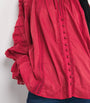 Alice+Olivia Burgundy Cotton Voile Josephine Blouse