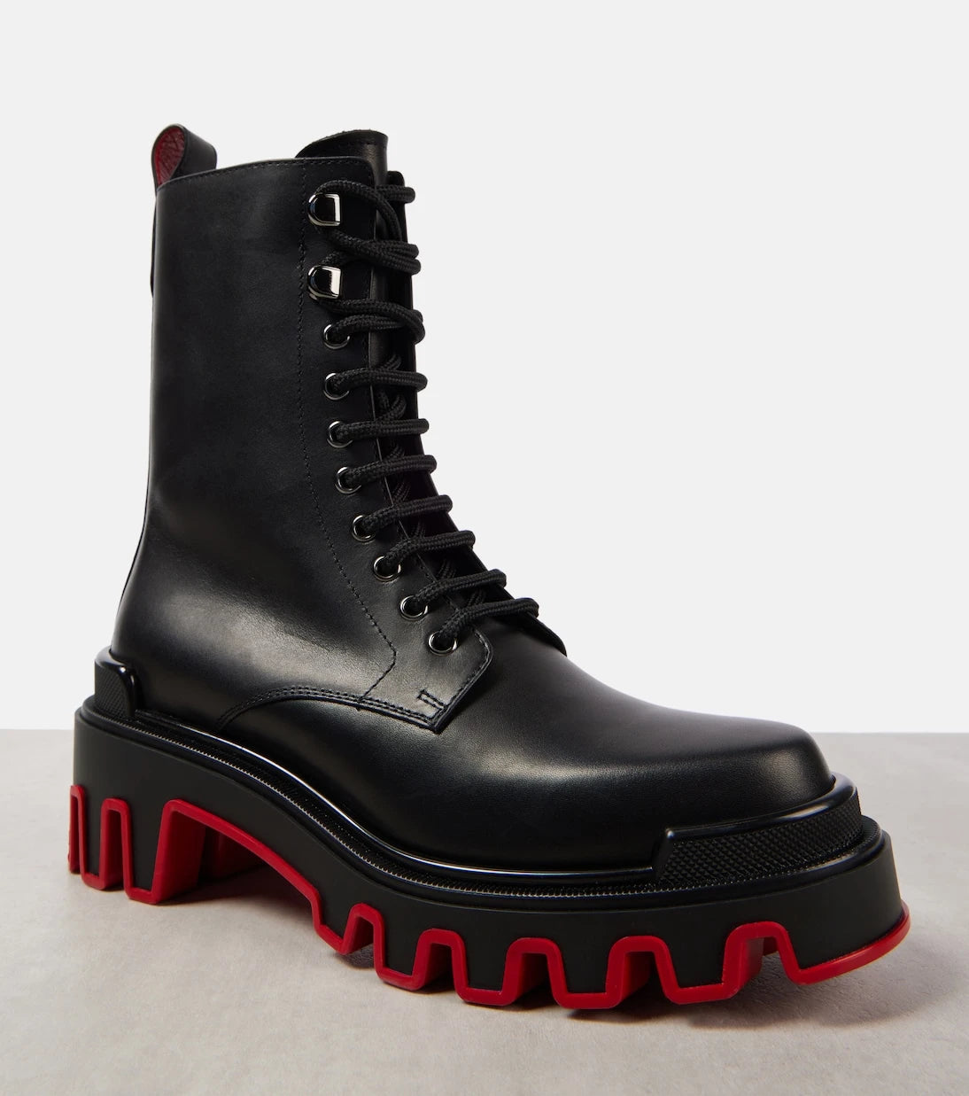 Christian Louboutin - Dune Trott Alta leather combat boots