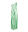 Stella McCartney Green Satin Embellished Chain Gown