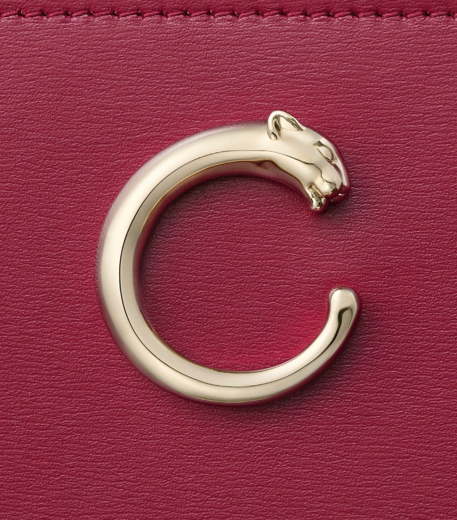 Red Calfskin Panthère de Cartier Wallet