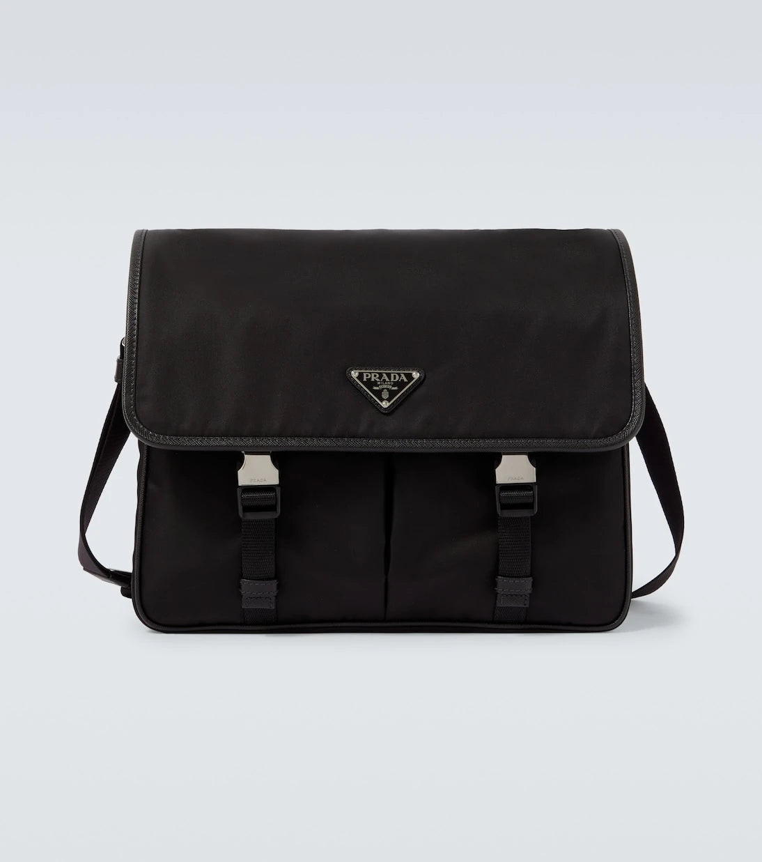 Prada - Re-Nylon leather-trimmed messenger bag