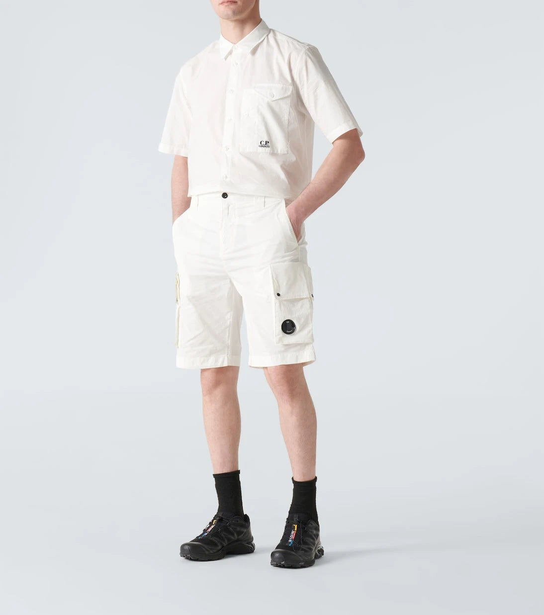 C.P. Company - Cotton-blend twill cargo shorts