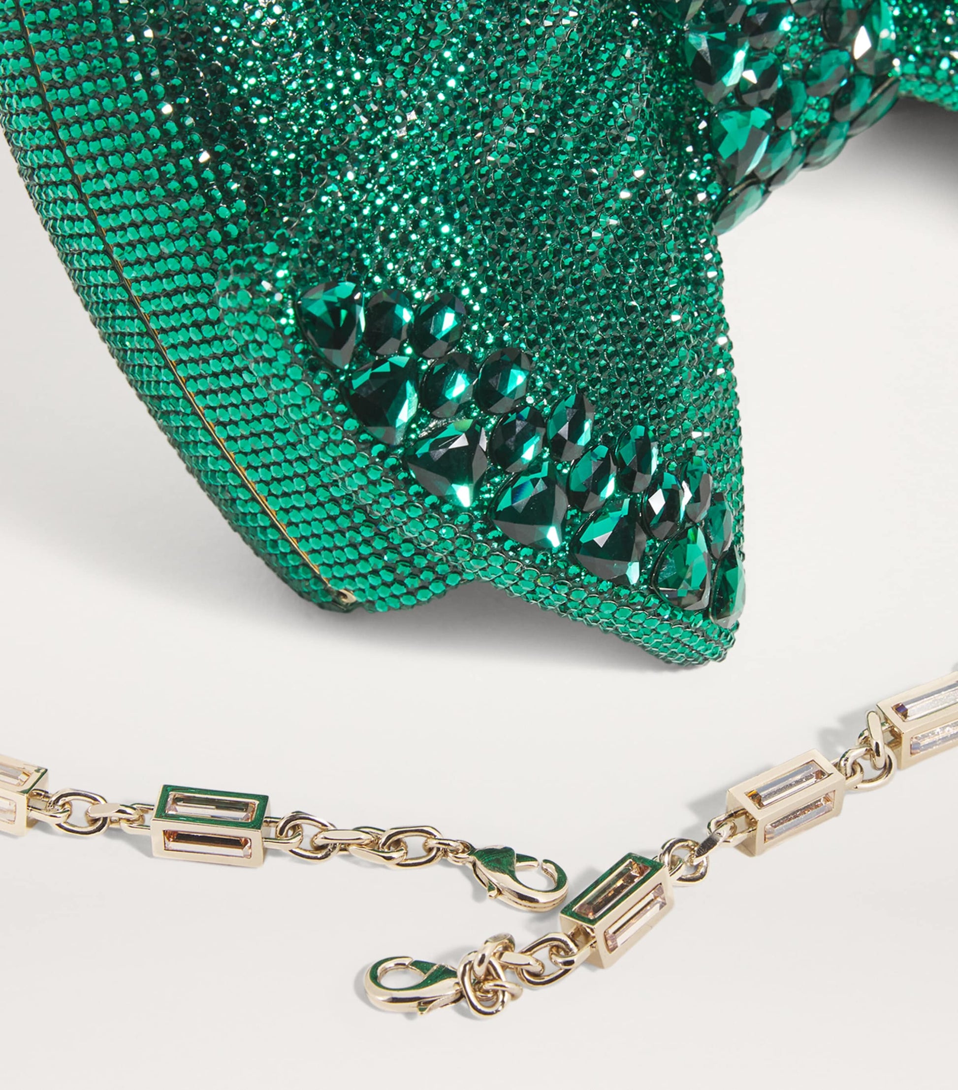 Judith Leiber Green x Harrods EXCLUSIVE Embellished Just For You Bow Clutch Bag